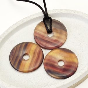 EE Scalar Charged Medallion Natural Rainbow Fluorite