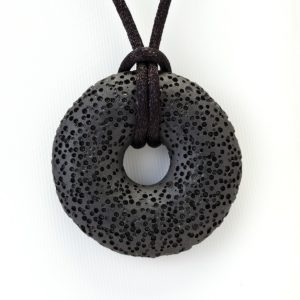 EE Scalar Charged Medallion Black Lava Stone