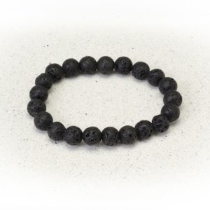 EE Scalar Charged Bracelet - Black Lava Stone