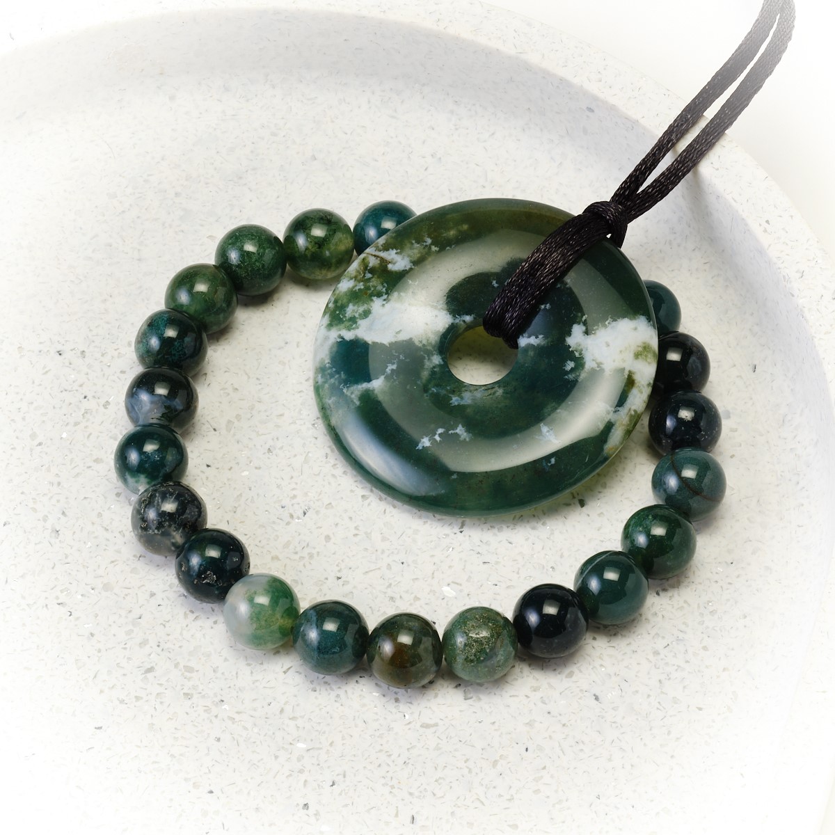EE Scalar Charged Bracelet - Moss Agate - Image 4