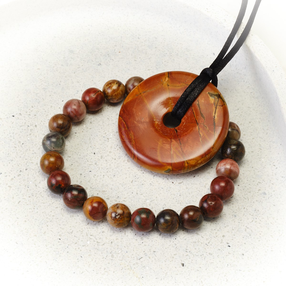 EE Scalar Charged Bracelet - Red Creek Jasper - Image 4