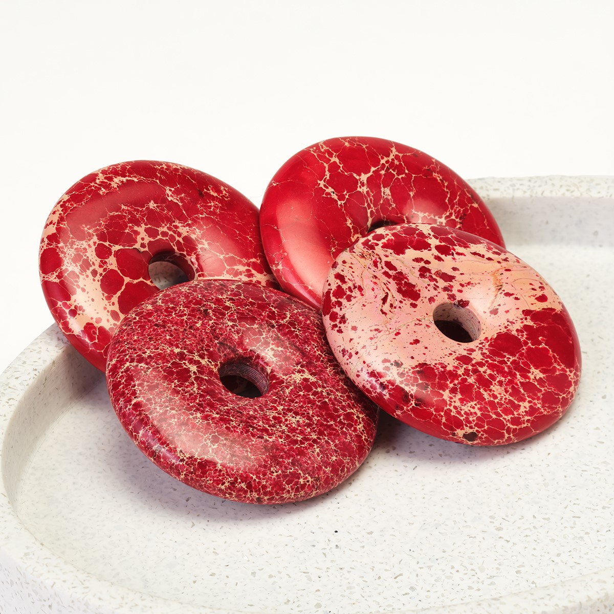 EE Scalar Charged Medallion Sea Sediment Jasper Red - Image 2