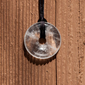 EE Scalar Charged Medallion Clear Rock Quartz