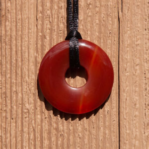 EE Scalar Charged Medallion Red Agate (9mm hole)
