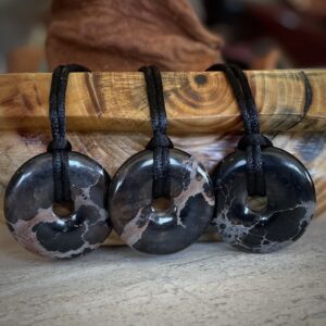 EE Scalar Charged Medallion Tigerskin Jasper