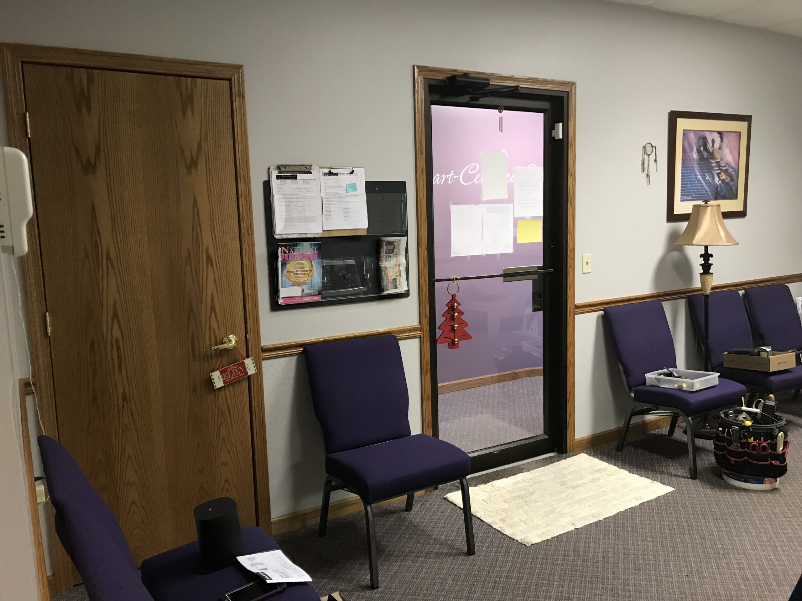 Waiting area at Wholeness Healing Center Broken Bow Nebraska
